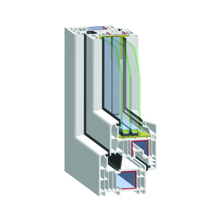 Cross-section of the 7-chamber BAUFENS PLATINUM SERIES profile