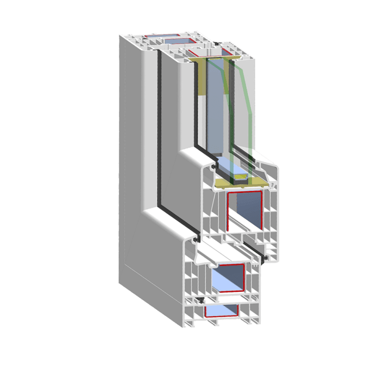 Cross-section of the 7-chamber BAUFENS SILVER SERIES profile